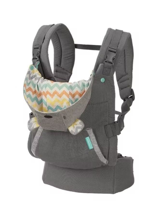 Gonice Cuddle Up Ergonomic Hoodie Baby Carrier With Removable Canopy, Grey  - Image 1