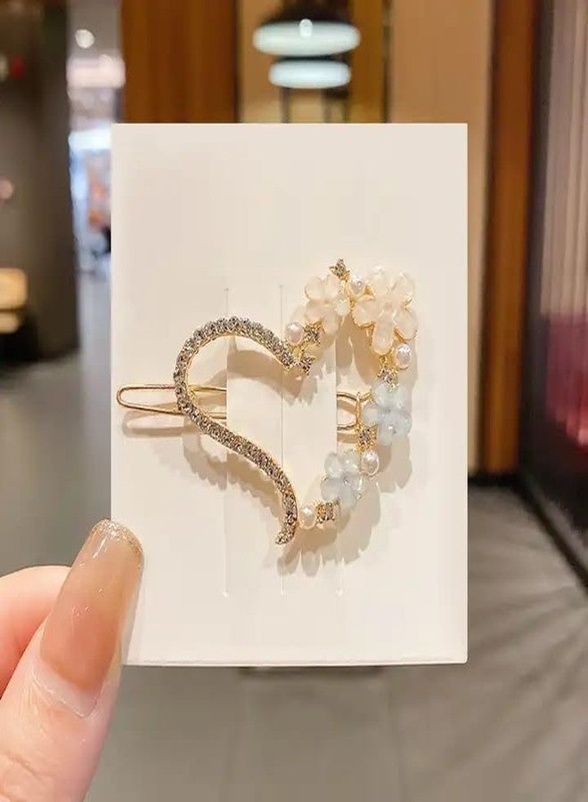 Xariya Pearl Hair Clips for Women, Korean Hair Accessories for Women, Fancy Hair Clips, Stylish Hair Pins for Women, Hair Accessories for Girls, Metal Clips for Hair (Flower Pearl) - Image 4