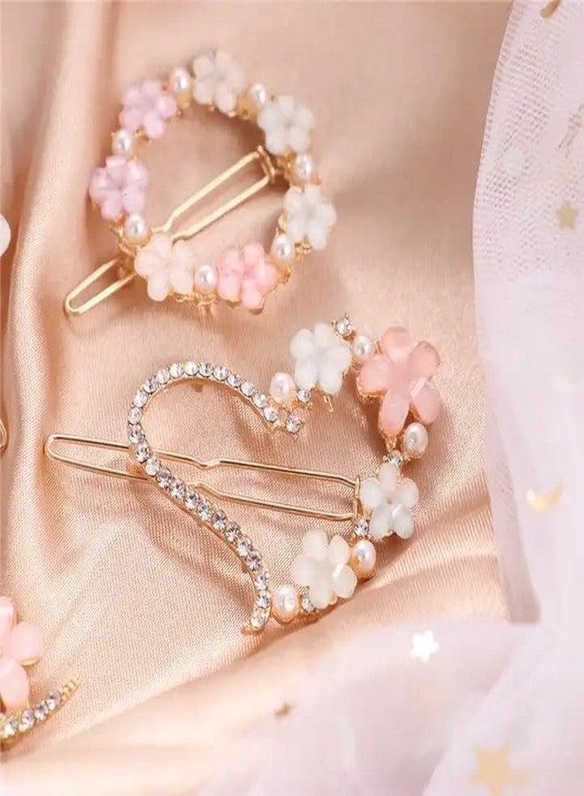 Xariya Pearl Hair Clips for Women, Korean Hair Accessories for Women, Fancy Hair Clips, Stylish Hair Pins for Women, Hair Accessories for Girls, Metal Clips for Hair (Flower Pearl) - Image 2