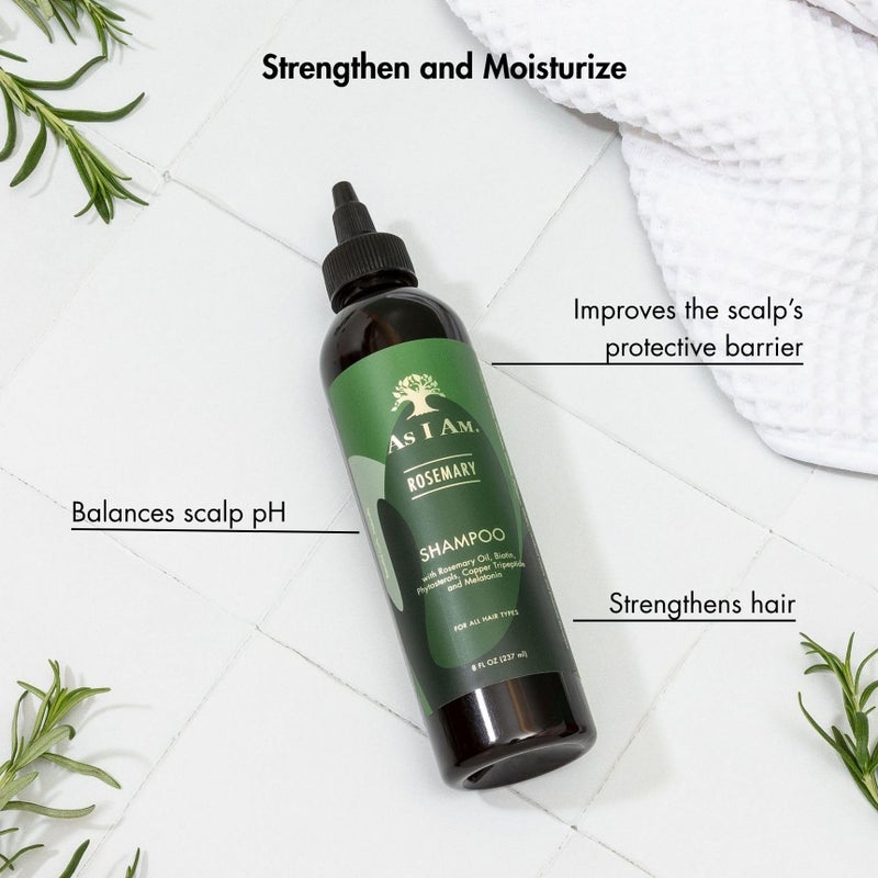 As I Am Rosemary Shampoo 8 oz - Scalp Treatment for Hair Density - with Biotin & Saw Palmetto - Image 3