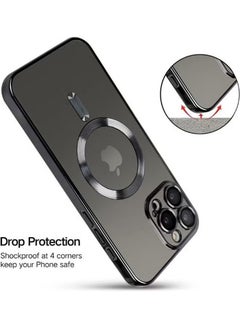 SNBFA Protection Cover Case for iPhone 16 Pro Max, Supports MagSafe, Anti-Yellowing and Anti-Scratch, Camera Lens Full Protection, Compatible，Shockproof Electroplated TPU Phone Cover  - Image 4