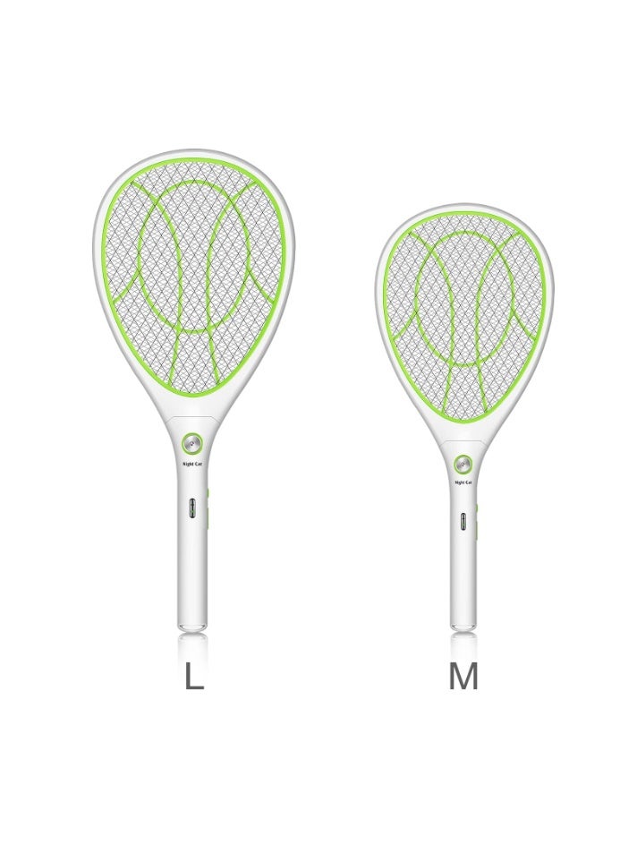 Night Cat Fly Zapper Electric Fly Killer Swatter 3000V Mosquito Bug Wasp Insect Fruit Zapper Swat Bat Racket Trap Indoor USB Rechargeable - Image 5