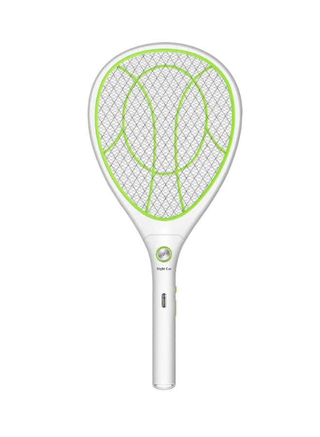 Night Cat Fly Zapper Electric Fly Killer Swatter 3000V Mosquito Bug Wasp Insect Fruit Zapper Swat Bat Racket Trap Indoor USB Rechargeable - Image 1