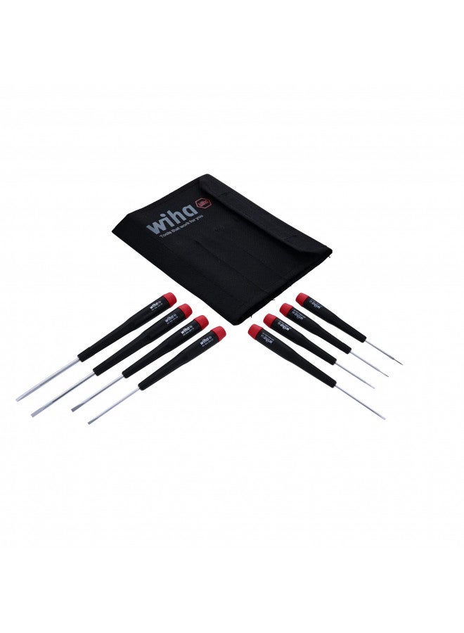 Wiha Wiha 26099 Precision Slotted Screwdriver Set in Canvas Pouch, 8 Piece Set  - Image 1