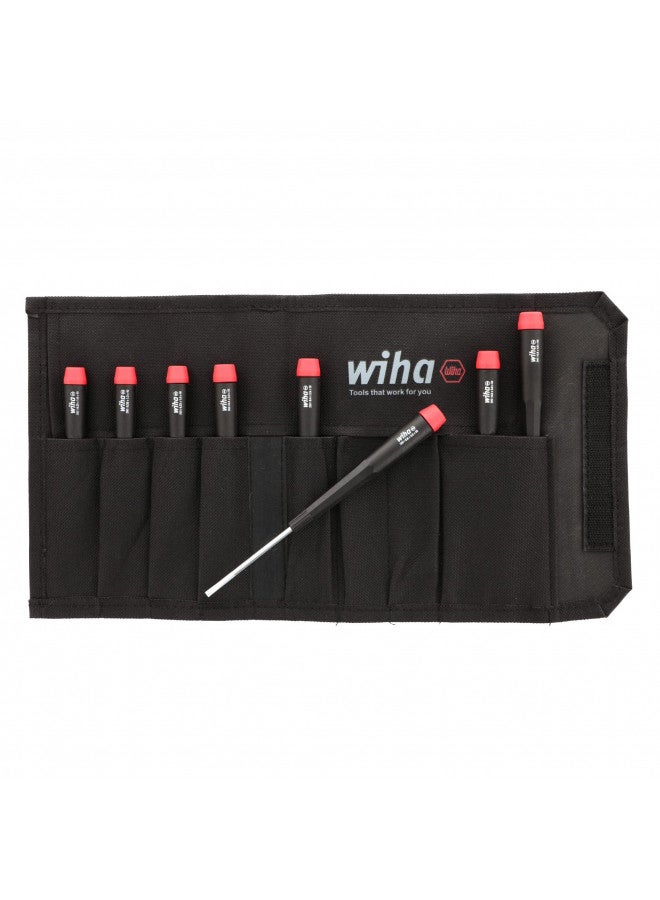 Wiha Wiha 26099 Precision Slotted Screwdriver Set in Canvas Pouch, 8 Piece Set  - Image 2