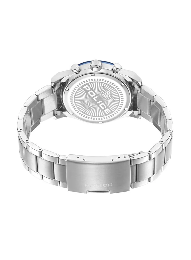 بوليس POLICE - Knotty Watch For Men Blue Dial With Silver Bracelet - PEWJK0006440