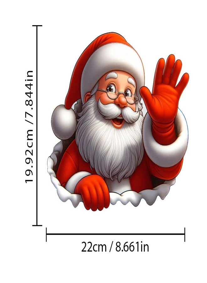 Iprokiu Christmas Toilet Sticker Funny Christmas Santa Claus Snowman Elf Toilet Seat Cover Decoration Waterproof Toilet Seat Lid Decal Bathroom Wall Sticker (Smile Santa Claus) - Image 4