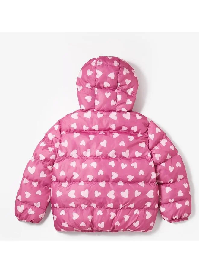 جون June Girl Patterned Basic Coat Cyclamen