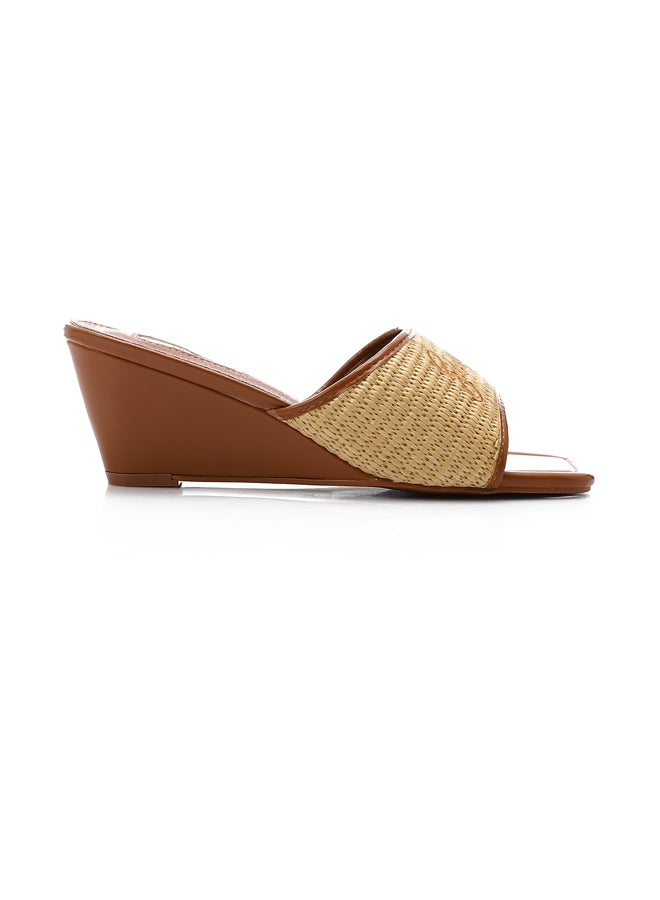 DejaVu Embroidered Heeled Leather Slippers  - Image 3