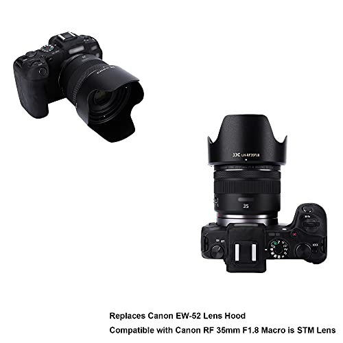 JJC Tulip Flower Lens Hood for Canon RF 35mm F18 Macro is STM Lens Replaces Canon EW52 Hood with Reversible Design Compatible with 52mm FilterLens Cap on Canon EOS RP R5 R6 R7 R8 R50V R50 Cameras - Image 3