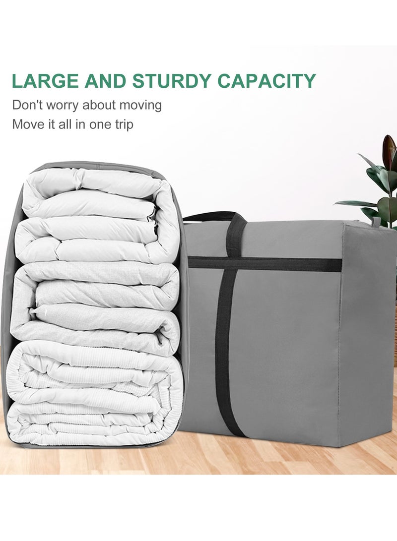 HomarKet 2 Pack Extra Large Moving Bags with Strong Zippers & Carrying Handles, Storage Bags Storage Totes for Clothes, Moving Supplies, Space Saving Oversized Storage Bag Organizer for Moving,Traveling (230L)  - Image 2