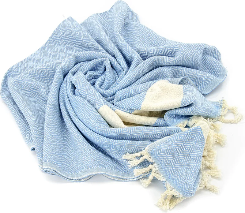 ايهفان اونلاين Blue Cotton Bamboo Peshtemal
