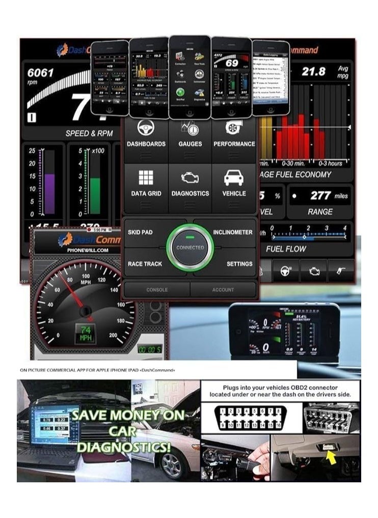 هالامين - جهاز كشف اعطال السيارات obd  ماسح YOKA WiFi OBD2 – الكشف الفوري عن أعطال السيارة وأداة التشخيص، متوافق مع iOS، أندرويد وويندوز   جهاز كشف اعطال السيارات obd - Image 1