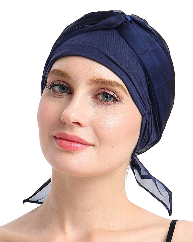 FocusCare Comfy Alopecia Hat Scarf Jersey Breast Cancer Headwear Chemo Turban Head Wrap - Image 3