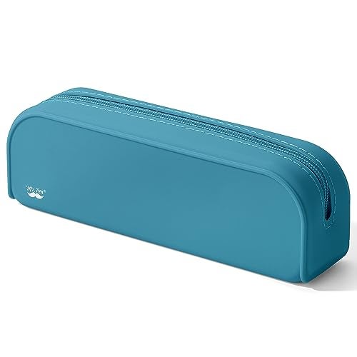 Mr. Pen Silicone Pencil Pouch, Teal Pencil Case, Aesthetic Pencil Bag for Women, Makeup Pouch - Image 1