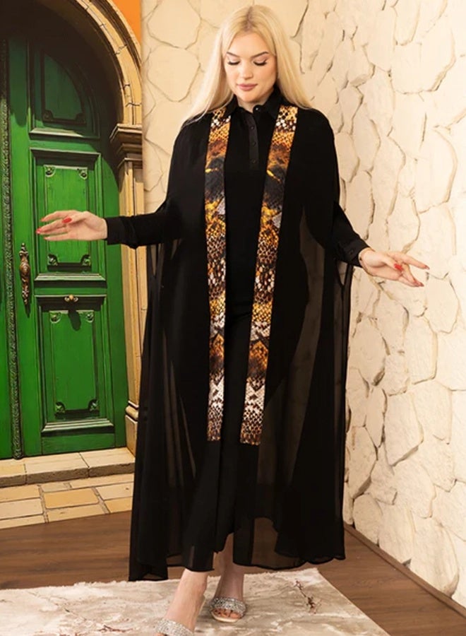 زمرد قفطان كويتي شيفون  - Image 3