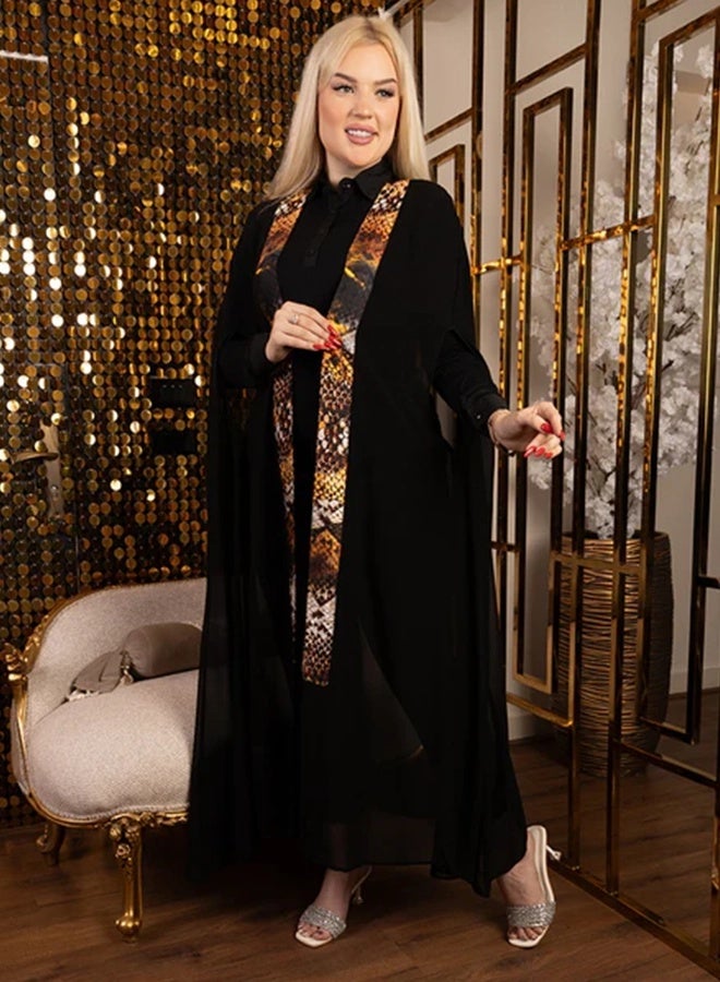 زمرد قفطان كويتي شيفون  - Image 4