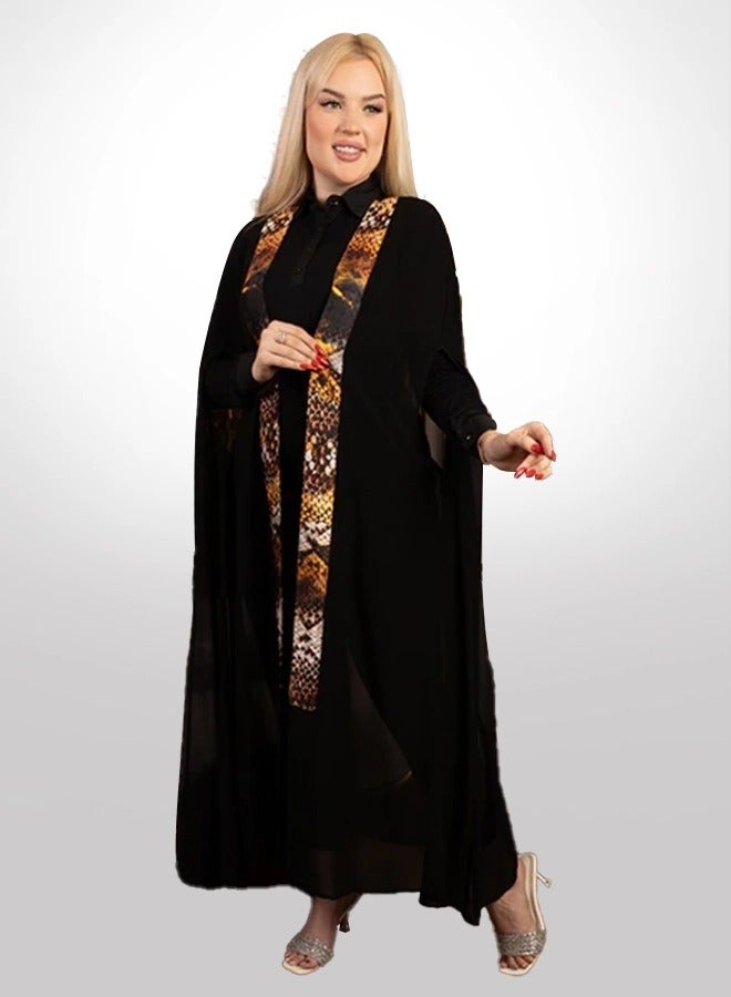 زمرد قفطان كويتي شيفون  - Image 1