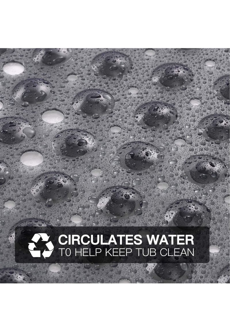 Non-Slip and Extra Large Bath Tub Shower Mat -40 x 16in, Light Black  - Image 3