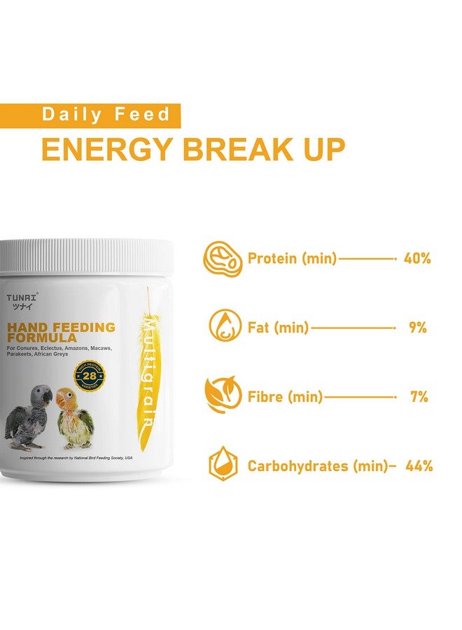 تركيبة تغذية يدوية متعددة الحبوب لجميع الطيور الصغيرة تأتي مع حقنة تغذية، 900 جرام - مسحوق - Image 5