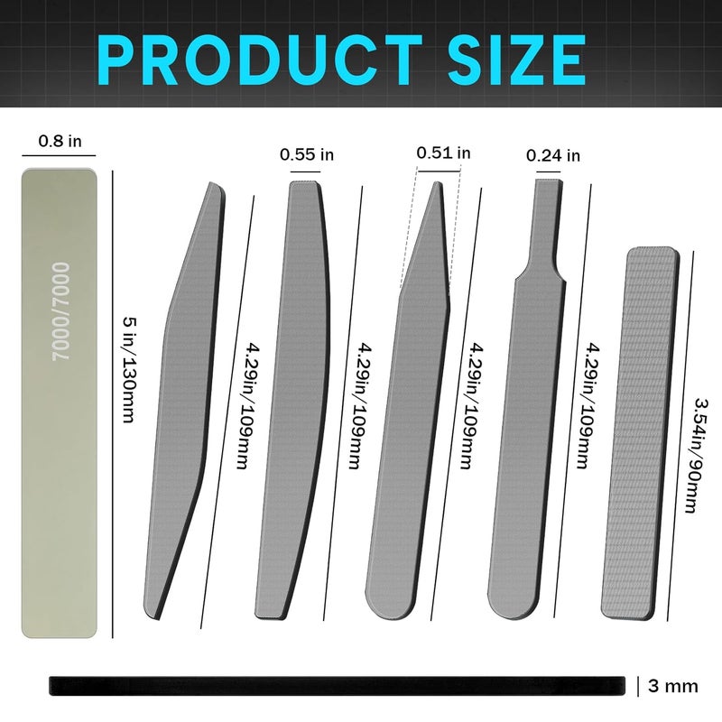 Honoson 25 Pcs Hobby Model Polishing Hand Files Tools Set Include 5 Pcs Glass Polishing Files and 20 Pcs Sanding Sticks Glass File for Plastic Models Wood Base Parts - Image 2