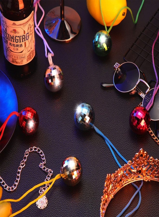 Junkin 42 Pcs Disco Ball Necklaces 70s Disco Party Necklaces 1.5 Inches Disco Necklace Assorted Color Disco Party Decorations Disco Accessories for Halloween Party Favors Xmas Home Decor Costume Accessories - Image 4