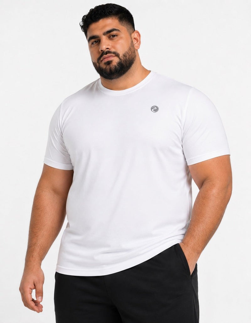 بريما إيس أبيض Gym Addict تي شيرت رجالي مقاس كبير - Image 2