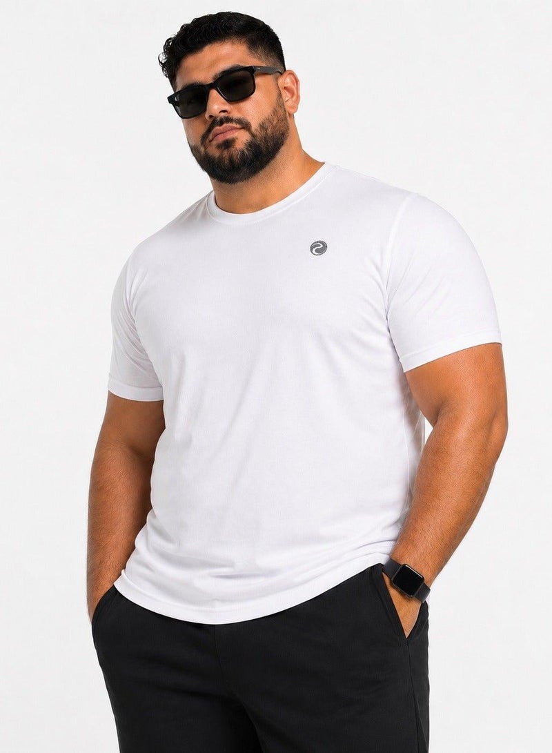 Prima Ace Plus Size Men's T-Shirt Gym Addict White - Image 1