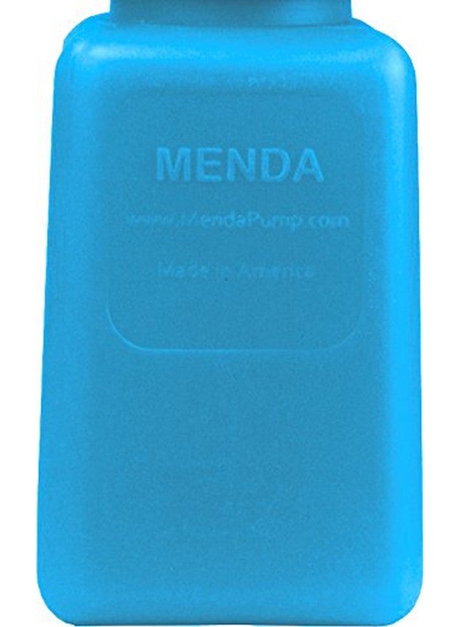 MENDA 35283 One Touch Stainless Steel Liquid Dispenser Pump, ESD Safe durAstatic Square Bottle, 6 oz, High Density Polyethylene/Stainless Steel, Blue - Image 4