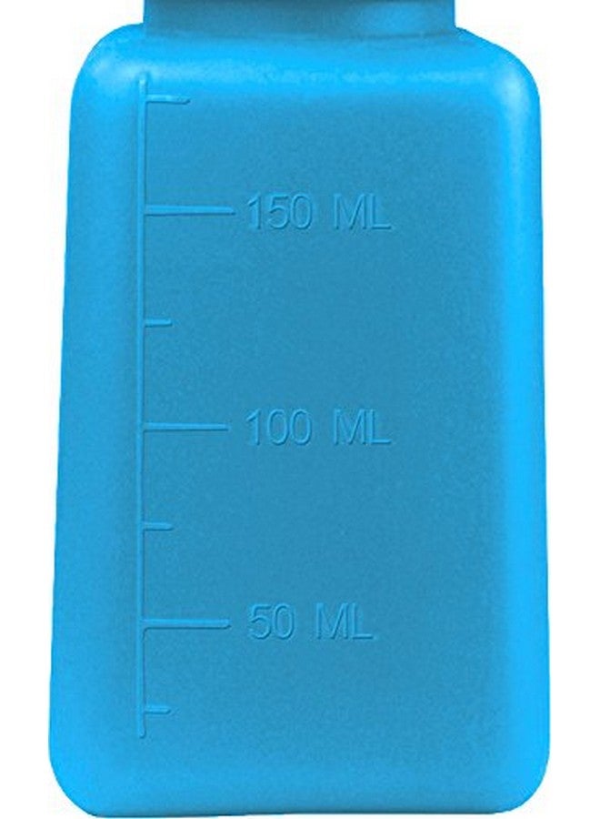 MENDA 35283 One Touch Stainless Steel Liquid Dispenser Pump, ESD Safe durAstatic Square Bottle, 6 oz, High Density Polyethylene/Stainless Steel, Blue - Image 3