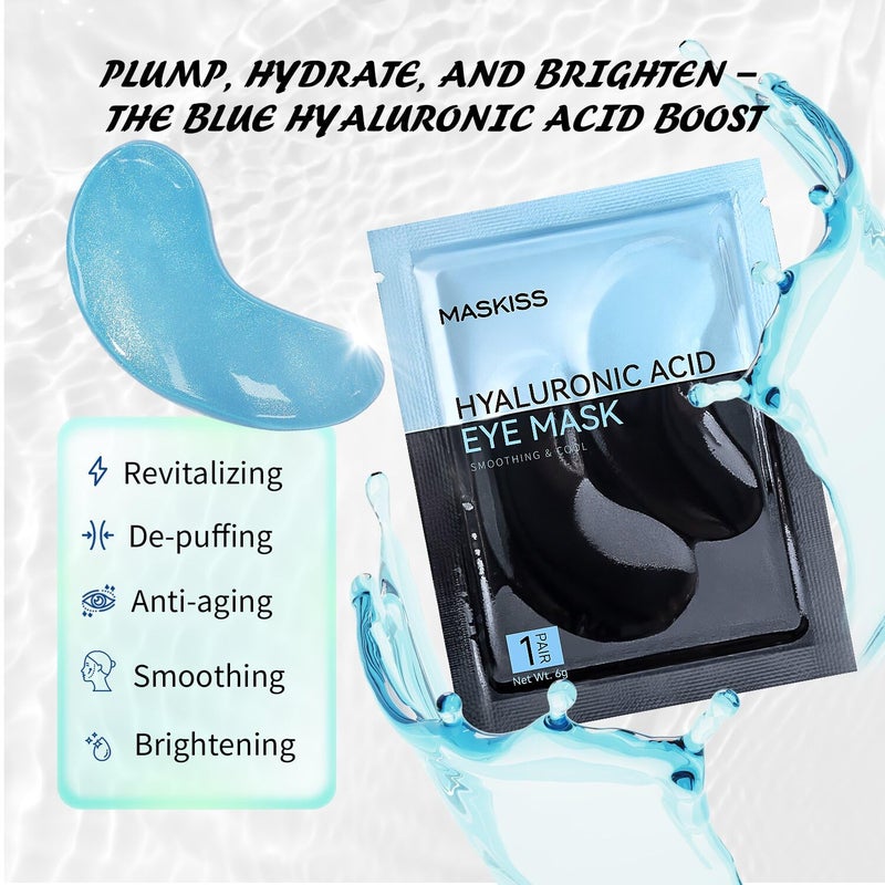 Maskiss Under Eye Patches (25 Pairs), Hyaluronic Acid Eye Masks for Dark Circles Puffy Eyes Undereye Bags, Collagen Eye Patches for Wrinkles and Hydrate, Skin Care Gift for Her - Image 2