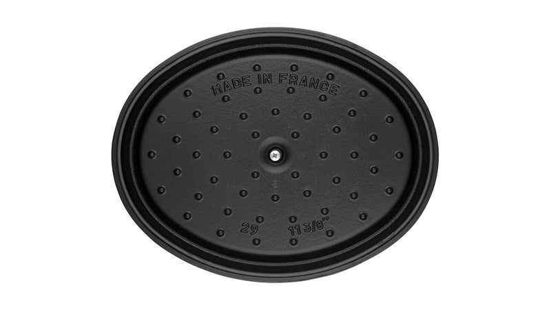 Staub La Cocotte Oval 40500-231 Staub Pico Cocotte Oval Black 9.1 inches (23 cm) Both Handed Casting, Enameled Pot, Induction Compatible - Image 5