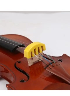 Mike Music 2PCS Violin Practice Mute, Rubber Practice Fiddle Silencer for 4/4 Violin Volume Control, Violin Silence Rubber, Rubber Violin Mute Red, Yellow  - Image 5