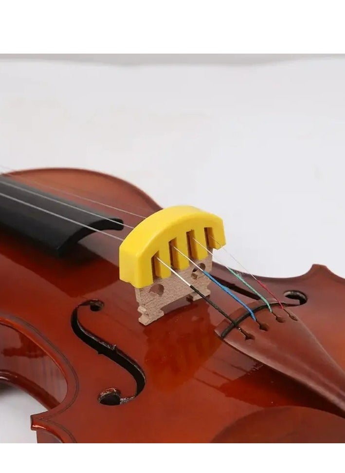 Mike Music 2PCS Violin Practice Mute, Rubber Practice Fiddle Silencer for 4/4 Violin Volume Control, Violin Silence Rubber, Rubber Violin Mute Red, Yellow  - Image 5