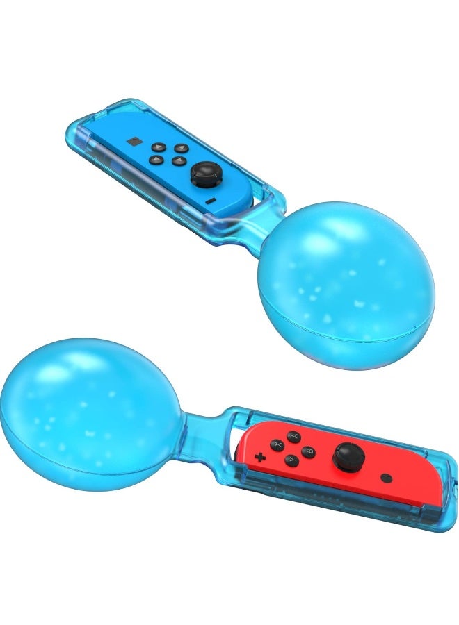 Sand Hammer Switch Hand Grip, Party Central Maracas for Nintendo Switch, Gaming Accessories for Samba De Amigo, Switch Joycons Grips for Samba De Amigo Game (2 Pack) (Glow Blue) - Image 1