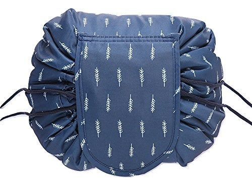 Kalitus Drawstring Waterproof Cosmetic Bag for Women Blue - Image 2