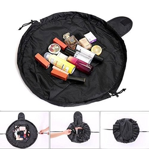 Kalitus Drawstring Waterproof Cosmetic Bag for Women Blue - Image 4