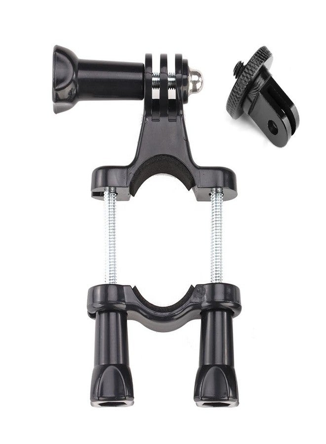SHOPEE Action Cameras Bike Motorcycle Mount Moto Bicycle Handlebar Clamp Holder or Bracket for Hero 13/12/11/10/9/8/7, Osmo Action 3 & 4 SJCAM,Insta 360 Light Weight & Durable - Ideal for Bikers - Image 1