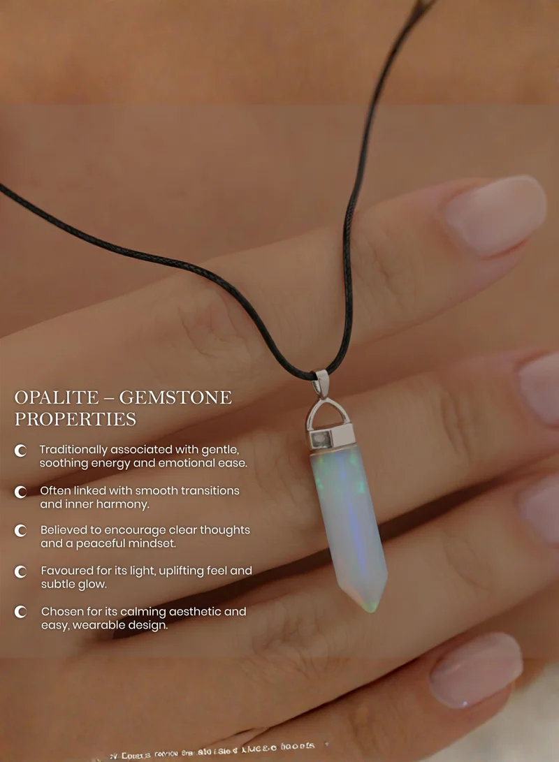 British Fossils Opalite Crystal Energy Opalite Pendant for Women | Best Price UAE