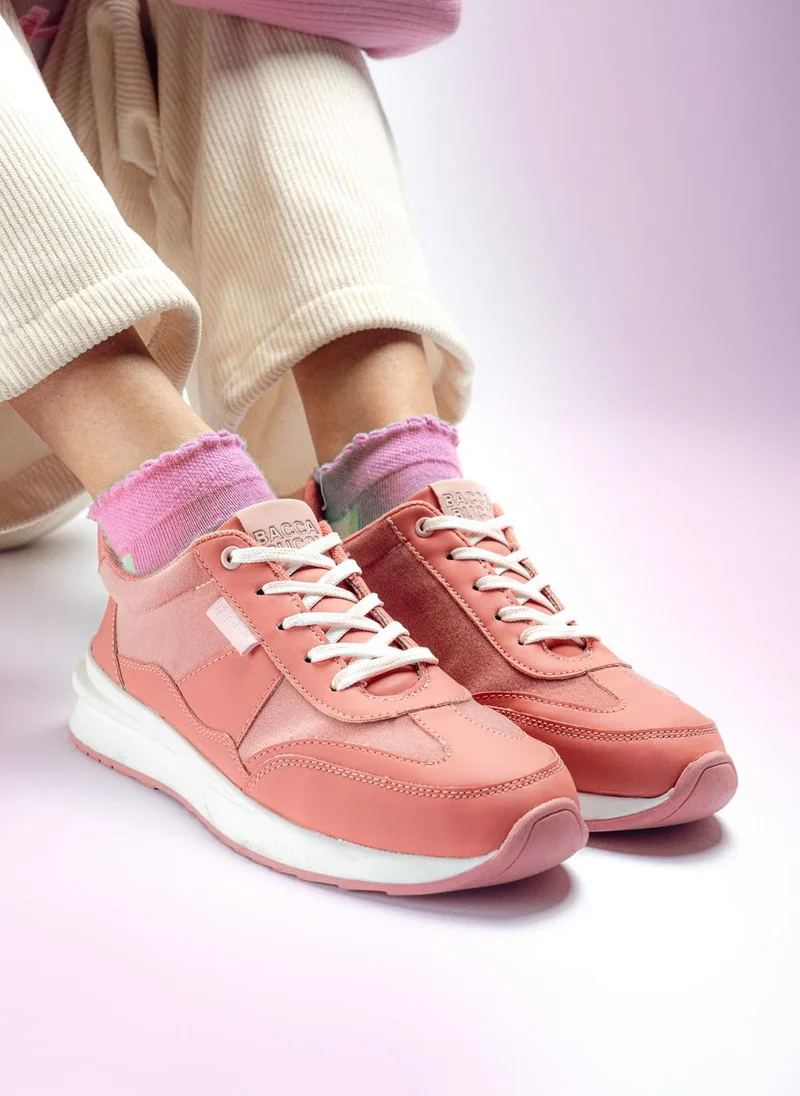 Bacca Bucci Blush Pink TAMRA Low-Top Trendy and Durable Sneakers for Women | Best Price UAE