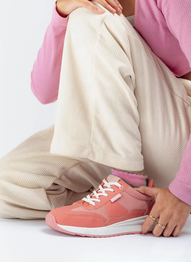 Bacca Bucci Blush Pink TAMRA Low-Top Trendy and Durable Sneakers for Women | Best Price UAE