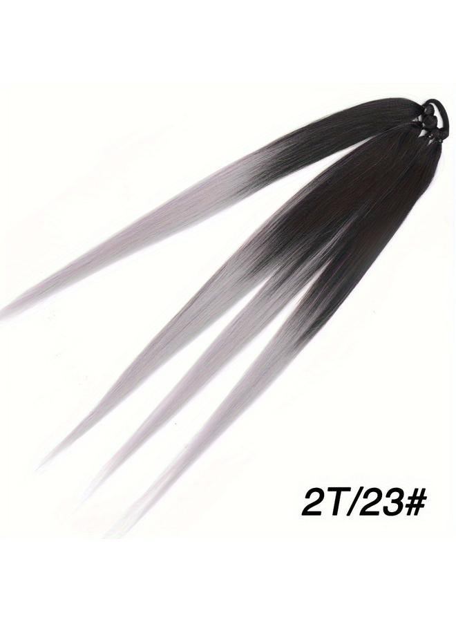 Bluejw African Wig Ponytail 26 Inch Straight Hair Chemical Fiber Ponytail Hair High Temperature Silk Women Ponytail Braid - Image 1