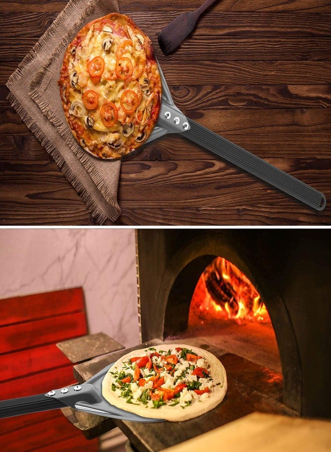 RTT Turning Pizza Peel with 8" Aluminum Round Pizza Paddle,23.6" Overall,Outdoor Pizza Oven Accessories - Image 3