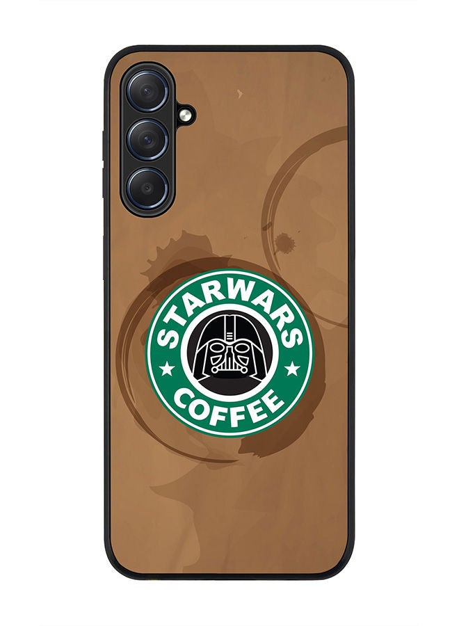Stylizedd Rugged Black edge case for Samsung Galaxy M54 5G, Slim fit Soft Case Flexible Rubber Edges Anti Drop TPU Gel Thin Cover -  Starwars Coffee - Image 1