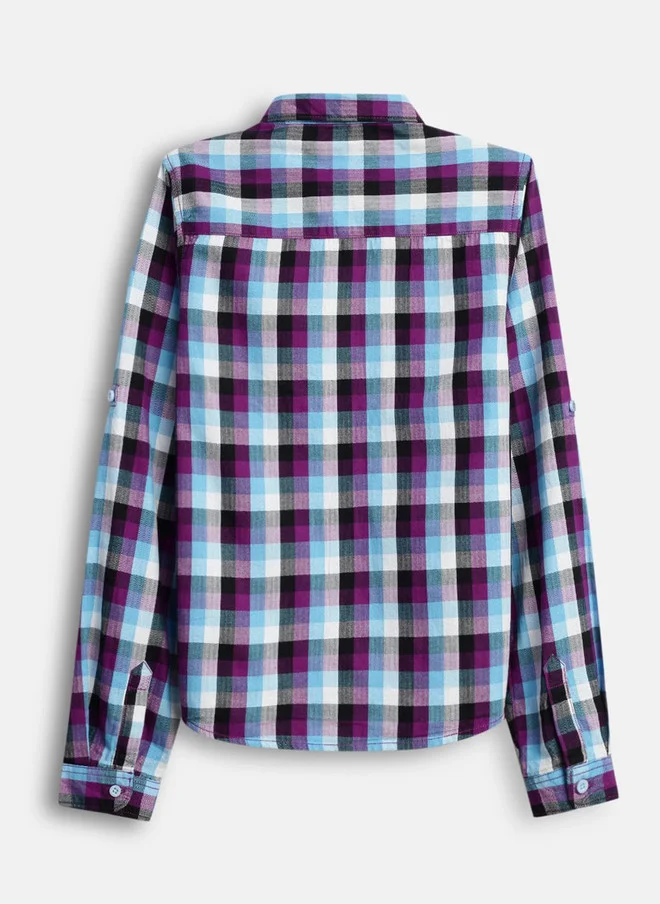 بونكيدز BONKIDS Boys Tartan Checks Opaque Checked Casual Shirt