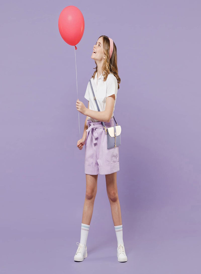 حقيبة كروس بودي صغيرة أنيقة مع قلادة، محفظة كتف من الجلد الصناعي للفتيات، هدية مثالية للمراهقات، حقيبة يد صغيرة للهاتف مع حزام سلسلة - Image 3