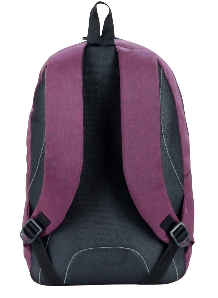 Force Basic Fully Waterproof Oxford Polyester Backpack (Linen Dark Mauve / Dark Purple) - FDB-20-26 - Lightweight Unisex Daypack for School, Gym & Daily Travel - 44 x 30 x 18 cm - Image 3