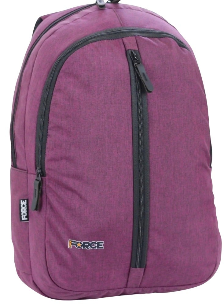 Force Basic Fully Waterproof Oxford Polyester Backpack (Linen Dark Mauve / Dark Purple) - FDB-20-26 - Lightweight Unisex Daypack for School, Gym & Daily Travel - 44 x 30 x 18 cm - Image 4