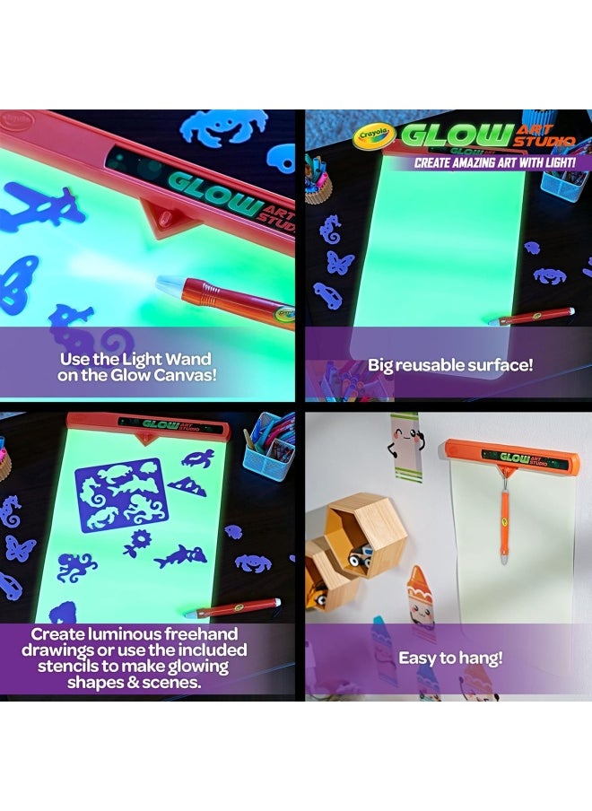 Crayola Glow Art Studio Glow In The Dark Toys Kids Gifts For Girls And Boys  - Image 2
