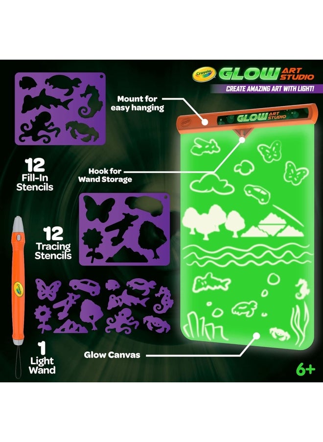 Crayola Glow Art Studio Glow In The Dark Toys Kids Gifts For Girls And Boys  - Image 3